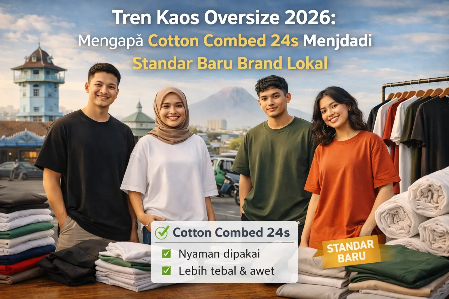 Tren Kaos Oversize 2026- Mengapa Cotton Combed 24s Menjadi Standar Baru Brand Lokal