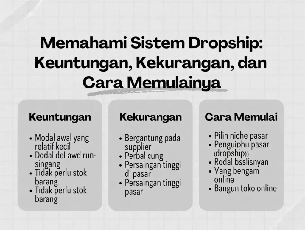 memahami sistem dropship